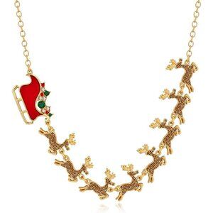 Women With Candy Christmas Tree Pendant Necklace Light Bulb Xmas Jewelry XL21465